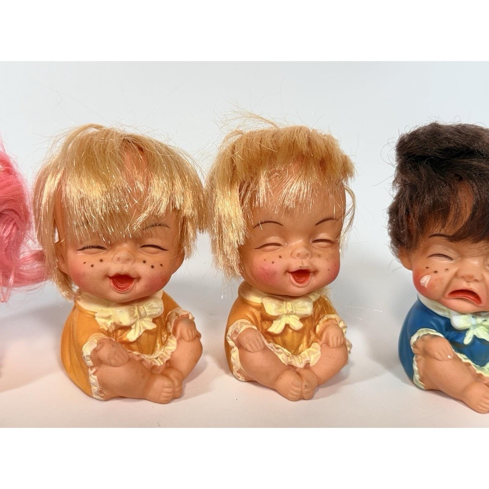 Lot of 4 Moody Cuties Vinyl Rubber Toy Dolls 1960s Vtg 3.5" - Picture 5 of 10